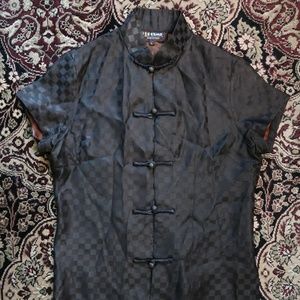 Chinese Silk Sleeveless Summer Blouse.